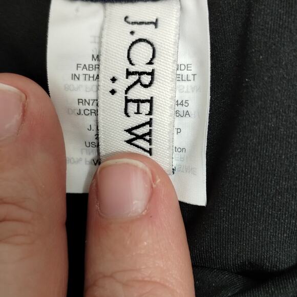 J. Crew Womens Size XL Navy Blue One-Shoulder Ruffle Neck One-Piece Bathing Suit - Picture 6 of 9